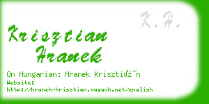 krisztian hranek business card